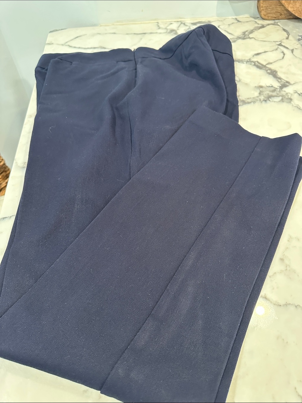 Women’s Navy Dress Pants Side Zip